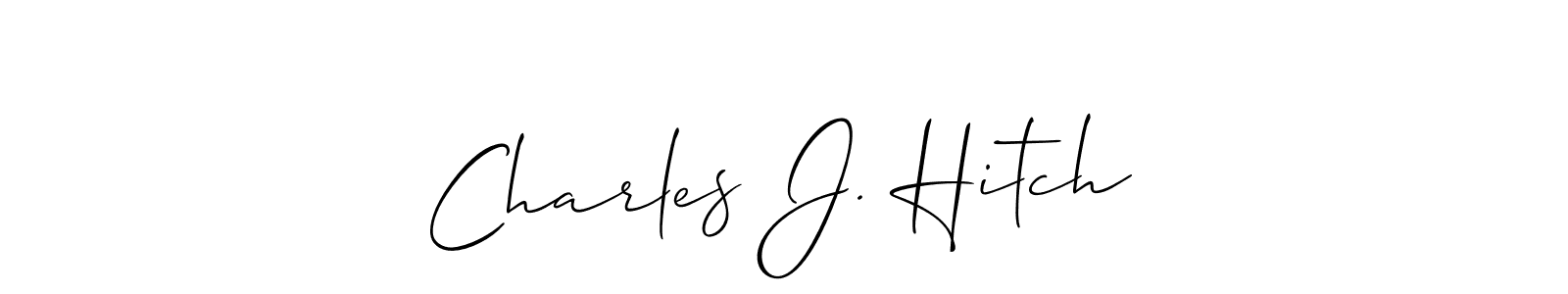 You should practise on your own different ways (Allison_Script) to write your name (Charles J. Hitch) in signature. don't let someone else do it for you. Charles J. Hitch signature style 2 images and pictures png