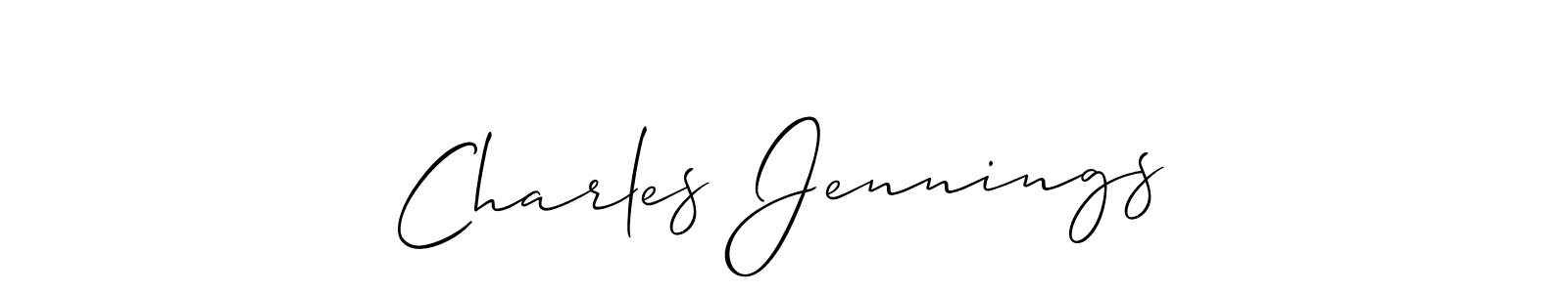 This is the best signature style for the Charles Jennings name. Also you like these signature font (Allison_Script). Mix name signature. Charles Jennings signature style 2 images and pictures png