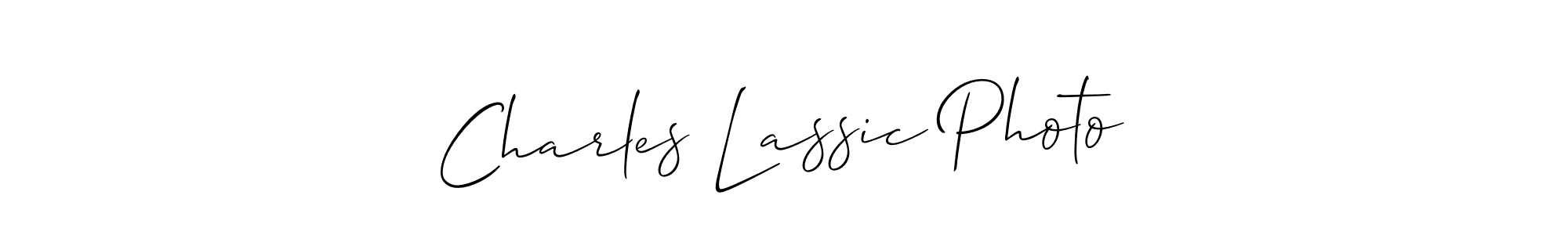 Create a beautiful signature design for name Charles Lassic Photo. With this signature (Allison_Script) fonts, you can make a handwritten signature for free. Charles Lassic Photo signature style 2 images and pictures png