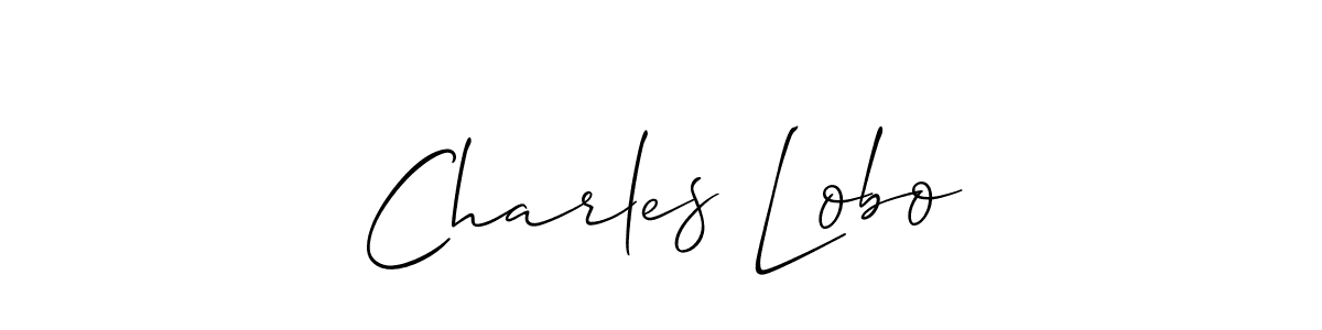 Make a beautiful signature design for name Charles Lobo. With this signature (Allison_Script) style, you can create a handwritten signature for free. Charles Lobo signature style 2 images and pictures png
