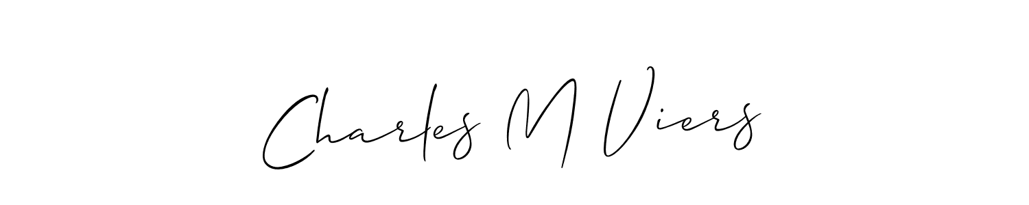 How to make Charles M Viers name signature. Use Allison_Script style for creating short signs online. This is the latest handwritten sign. Charles M Viers signature style 2 images and pictures png