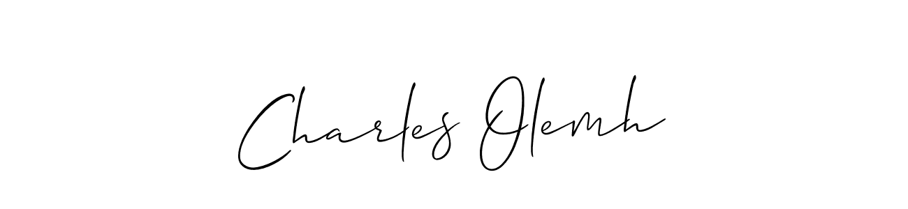 Make a short Charles Olemh signature style. Manage your documents anywhere anytime using Allison_Script. Create and add eSignatures, submit forms, share and send files easily. Charles Olemh signature style 2 images and pictures png