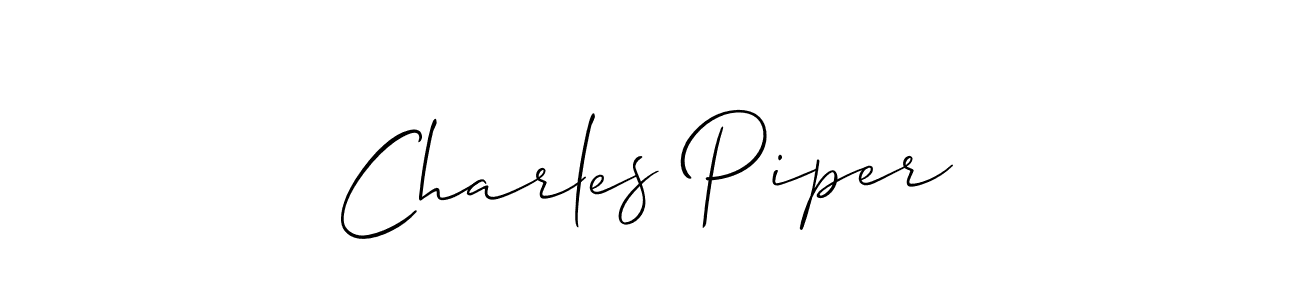 The best way (Allison_Script) to make a short signature is to pick only two or three words in your name. The name Charles Piper include a total of six letters. For converting this name. Charles Piper signature style 2 images and pictures png