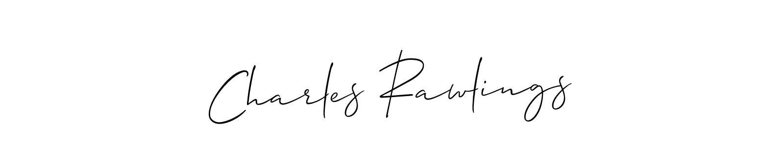 The best way (Allison_Script) to make a short signature is to pick only two or three words in your name. The name Charles Rawlings include a total of six letters. For converting this name. Charles Rawlings signature style 2 images and pictures png