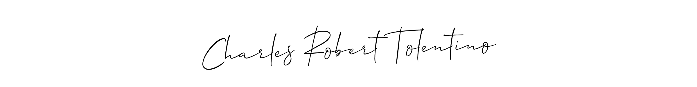 This is the best signature style for the Charles Robert Tolentino name. Also you like these signature font (Allison_Script). Mix name signature. Charles Robert Tolentino signature style 2 images and pictures png