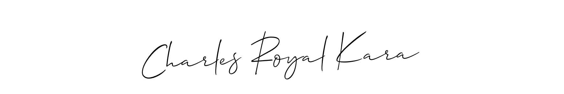 Also we have Charles Royal Kara name is the best signature style. Create professional handwritten signature collection using Allison_Script autograph style. Charles Royal Kara signature style 2 images and pictures png