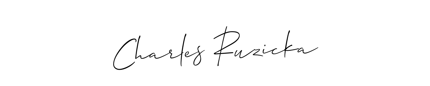 Create a beautiful signature design for name Charles Ruzicka. With this signature (Allison_Script) fonts, you can make a handwritten signature for free. Charles Ruzicka signature style 2 images and pictures png