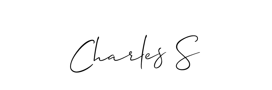 How to make Charles S name signature. Use Allison_Script style for creating short signs online. This is the latest handwritten sign. Charles S signature style 2 images and pictures png