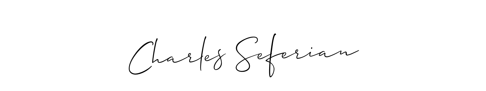 Design your own signature with our free online signature maker. With this signature software, you can create a handwritten (Allison_Script) signature for name Charles Seferian. Charles Seferian signature style 2 images and pictures png