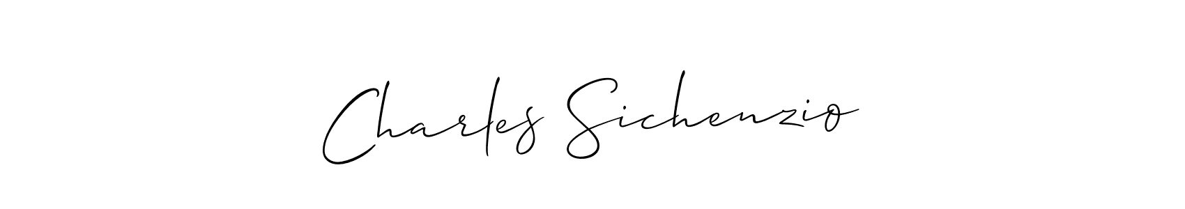 You should practise on your own different ways (Allison_Script) to write your name (Charles Sichenzio) in signature. don't let someone else do it for you. Charles Sichenzio signature style 2 images and pictures png