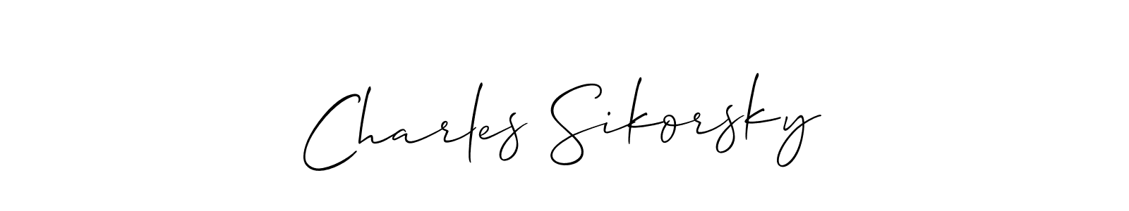 Allison_Script is a professional signature style that is perfect for those who want to add a touch of class to their signature. It is also a great choice for those who want to make their signature more unique. Get Charles Sikorsky name to fancy signature for free. Charles Sikorsky signature style 2 images and pictures png