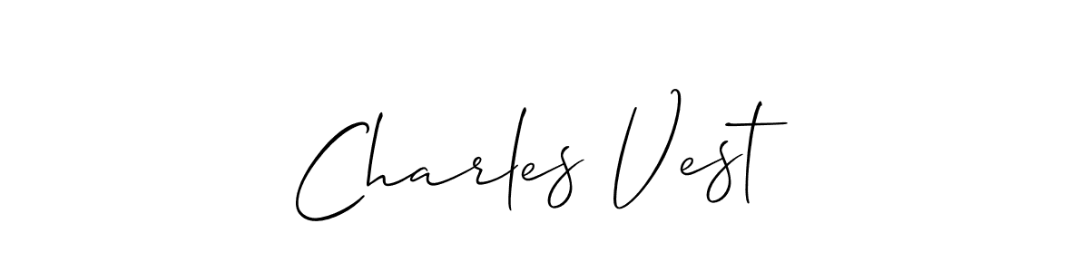 How to make Charles Vest signature? Allison_Script is a professional autograph style. Create handwritten signature for Charles Vest name. Charles Vest signature style 2 images and pictures png