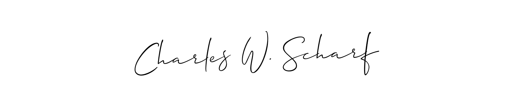 How to Draw Charles W. Scharf signature style? Allison_Script is a latest design signature styles for name Charles W. Scharf. Charles W. Scharf signature style 2 images and pictures png