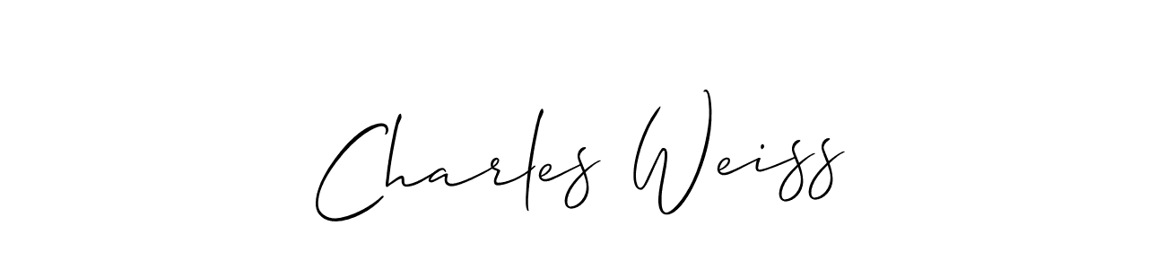 Create a beautiful signature design for name Charles Weiss. With this signature (Allison_Script) fonts, you can make a handwritten signature for free. Charles Weiss signature style 2 images and pictures png