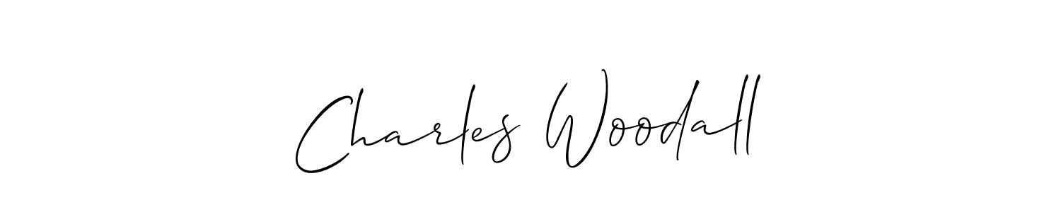 How to make Charles Woodall name signature. Use Allison_Script style for creating short signs online. This is the latest handwritten sign. Charles Woodall signature style 2 images and pictures png