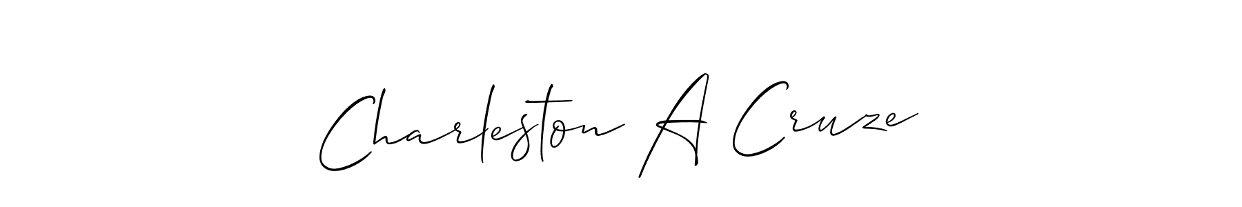 Similarly Allison_Script is the best handwritten signature design. Signature creator online .You can use it as an online autograph creator for name Charleston A Cruze. Charleston A Cruze signature style 2 images and pictures png
