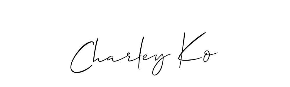 This is the best signature style for the Charley Ko name. Also you like these signature font (Allison_Script). Mix name signature. Charley Ko signature style 2 images and pictures png