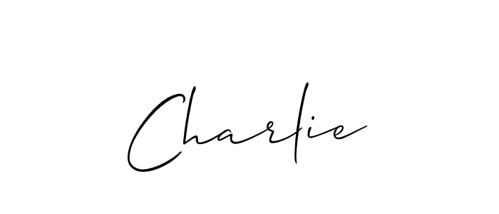 Design your own signature with our free online signature maker. With this signature software, you can create a handwritten (Allison_Script) signature for name Charlie. Charlie signature style 2 images and pictures png