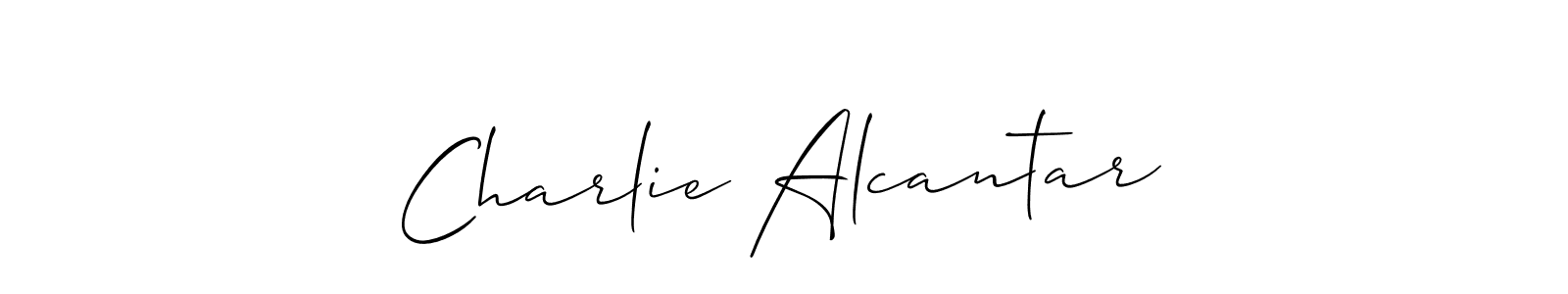 Make a beautiful signature design for name Charlie Alcantar. With this signature (Allison_Script) style, you can create a handwritten signature for free. Charlie Alcantar signature style 2 images and pictures png