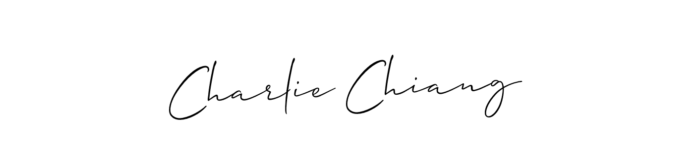 Make a short Charlie Chiang signature style. Manage your documents anywhere anytime using Allison_Script. Create and add eSignatures, submit forms, share and send files easily. Charlie Chiang signature style 2 images and pictures png