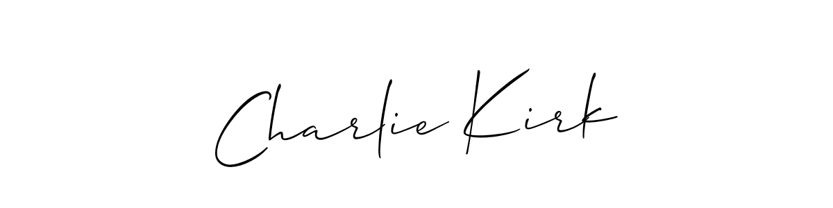 Use a signature maker to create a handwritten signature online. With this signature software, you can design (Allison_Script) your own signature for name Charlie Kirk. Charlie Kirk signature style 2 images and pictures png
