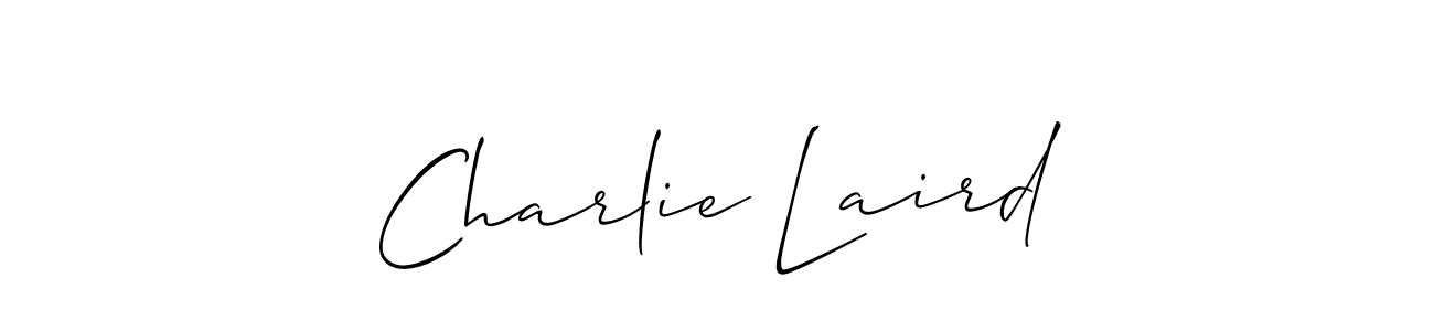 The best way (Allison_Script) to make a short signature is to pick only two or three words in your name. The name Charlie Laird include a total of six letters. For converting this name. Charlie Laird signature style 2 images and pictures png