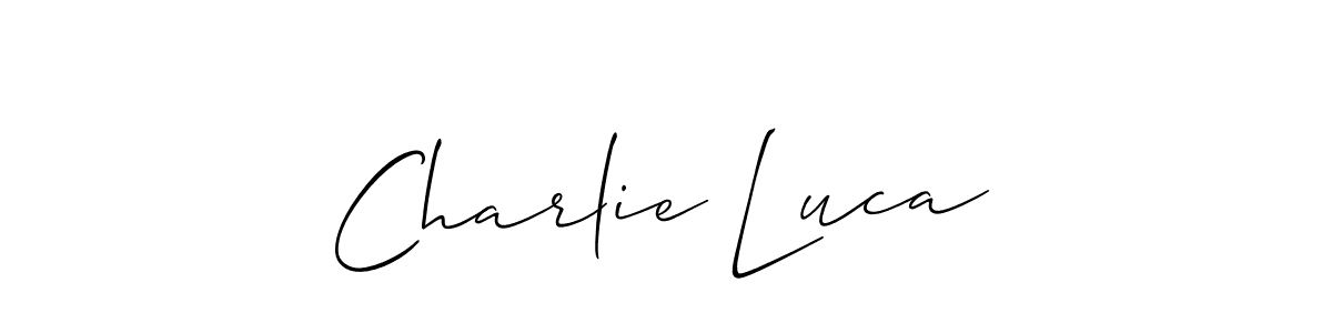 How to make Charlie Luca name signature. Use Allison_Script style for creating short signs online. This is the latest handwritten sign. Charlie Luca signature style 2 images and pictures png