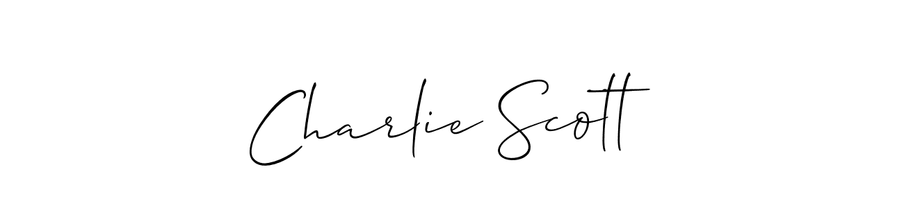 How to make Charlie Scott signature? Allison_Script is a professional autograph style. Create handwritten signature for Charlie Scott name. Charlie Scott signature style 2 images and pictures png