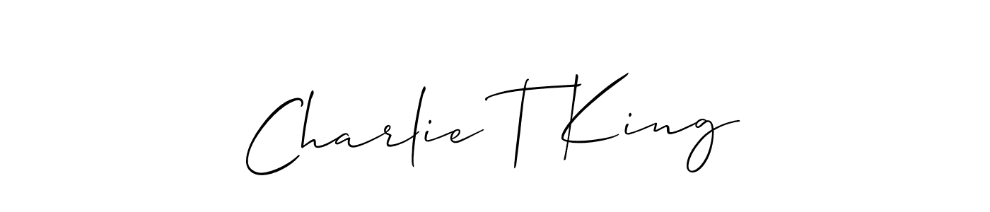 Use a signature maker to create a handwritten signature online. With this signature software, you can design (Allison_Script) your own signature for name Charlie T King. Charlie T King signature style 2 images and pictures png
