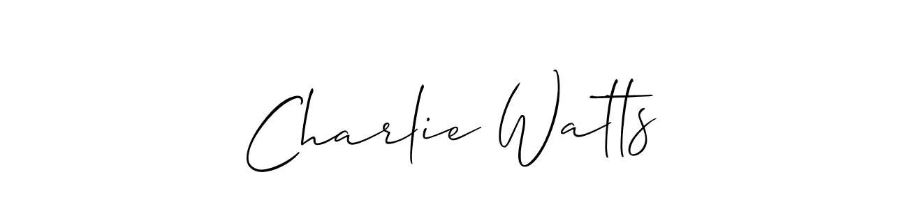 Make a beautiful signature design for name Charlie Watts. Use this online signature maker to create a handwritten signature for free. Charlie Watts signature style 2 images and pictures png