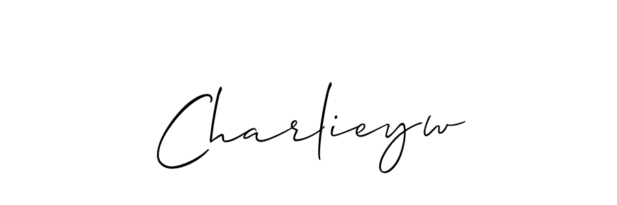 It looks lik you need a new signature style for name Charlieyw. Design unique handwritten (Allison_Script) signature with our free signature maker in just a few clicks. Charlieyw signature style 2 images and pictures png