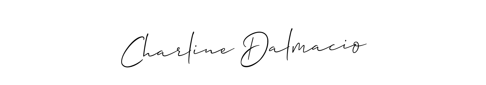 Make a short Charline Dalmacio signature style. Manage your documents anywhere anytime using Allison_Script. Create and add eSignatures, submit forms, share and send files easily. Charline Dalmacio signature style 2 images and pictures png