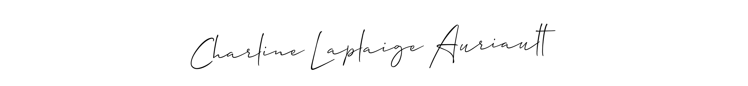 How to make Charline Laplaige Auriault name signature. Use Allison_Script style for creating short signs online. This is the latest handwritten sign. Charline Laplaige Auriault signature style 2 images and pictures png