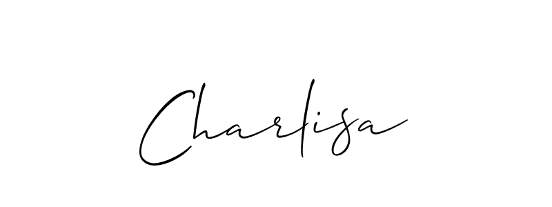 Also we have Charlisa name is the best signature style. Create professional handwritten signature collection using Allison_Script autograph style. Charlisa signature style 2 images and pictures png