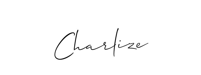 Also we have Charlize name is the best signature style. Create professional handwritten signature collection using Allison_Script autograph style. Charlize signature style 2 images and pictures png