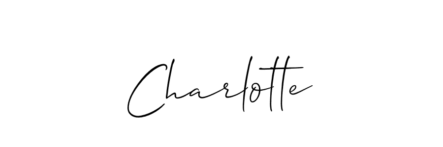 Create a beautiful signature design for name Charlotte. With this signature (Allison_Script) fonts, you can make a handwritten signature for free. Charlotte signature style 2 images and pictures png