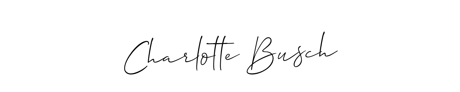 You should practise on your own different ways (Allison_Script) to write your name (Charlotte Busch) in signature. don't let someone else do it for you. Charlotte Busch signature style 2 images and pictures png