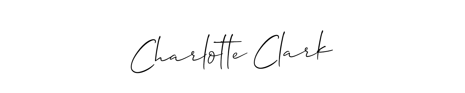 Allison_Script is a professional signature style that is perfect for those who want to add a touch of class to their signature. It is also a great choice for those who want to make their signature more unique. Get Charlotte Clark name to fancy signature for free. Charlotte Clark signature style 2 images and pictures png