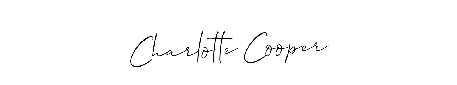 Make a short Charlotte Cooper signature style. Manage your documents anywhere anytime using Allison_Script. Create and add eSignatures, submit forms, share and send files easily. Charlotte Cooper signature style 2 images and pictures png