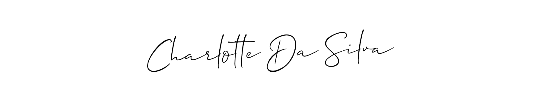 Allison_Script is a professional signature style that is perfect for those who want to add a touch of class to their signature. It is also a great choice for those who want to make their signature more unique. Get Charlotte Da Silva name to fancy signature for free. Charlotte Da Silva signature style 2 images and pictures png
