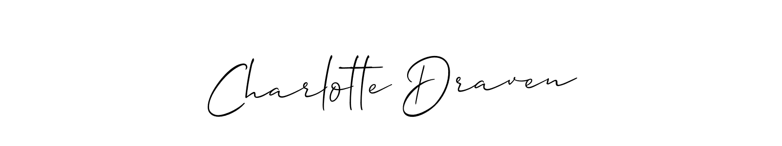 You should practise on your own different ways (Allison_Script) to write your name (Charlotte Draven) in signature. don't let someone else do it for you. Charlotte Draven signature style 2 images and pictures png