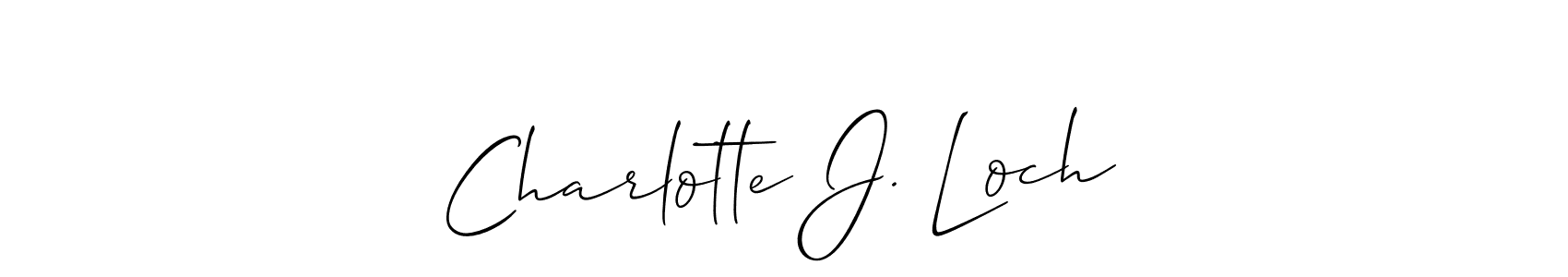 Make a short Charlotte J. Loch signature style. Manage your documents anywhere anytime using Allison_Script. Create and add eSignatures, submit forms, share and send files easily. Charlotte J. Loch signature style 2 images and pictures png