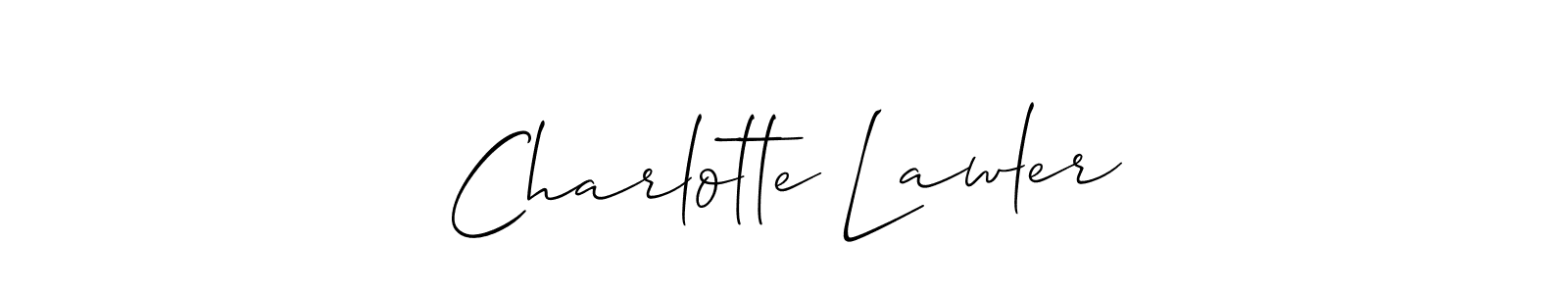 Create a beautiful signature design for name Charlotte Lawler. With this signature (Allison_Script) fonts, you can make a handwritten signature for free. Charlotte Lawler signature style 2 images and pictures png