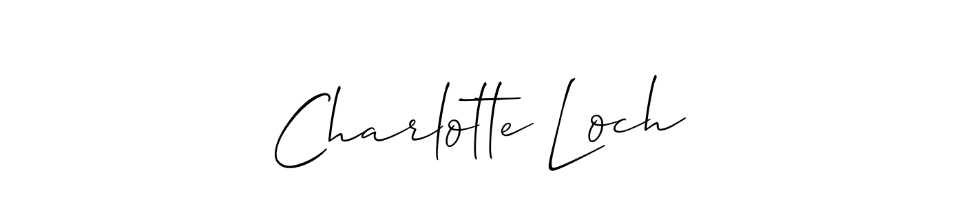 Use a signature maker to create a handwritten signature online. With this signature software, you can design (Allison_Script) your own signature for name Charlotte Loch. Charlotte Loch signature style 2 images and pictures png