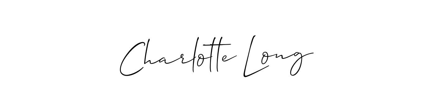 You should practise on your own different ways (Allison_Script) to write your name (Charlotte Long) in signature. don't let someone else do it for you. Charlotte Long signature style 2 images and pictures png