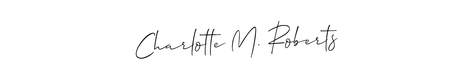 Once you've used our free online signature maker to create your best signature Allison_Script style, it's time to enjoy all of the benefits that Charlotte M. Roberts name signing documents. Charlotte M. Roberts signature style 2 images and pictures png