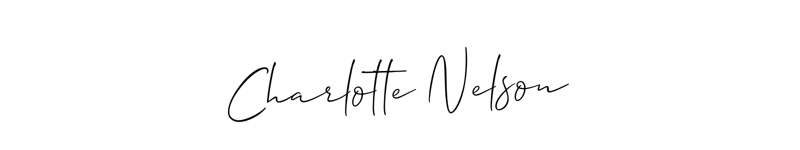 Also we have Charlotte Nelson name is the best signature style. Create professional handwritten signature collection using Allison_Script autograph style. Charlotte Nelson signature style 2 images and pictures png