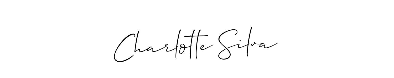 if you are searching for the best signature style for your name Charlotte Silva. so please give up your signature search. here we have designed multiple signature styles  using Allison_Script. Charlotte Silva signature style 2 images and pictures png
