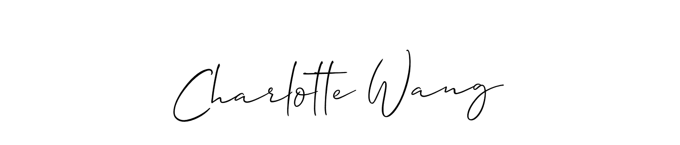 How to make Charlotte Wang signature? Allison_Script is a professional autograph style. Create handwritten signature for Charlotte Wang name. Charlotte Wang signature style 2 images and pictures png