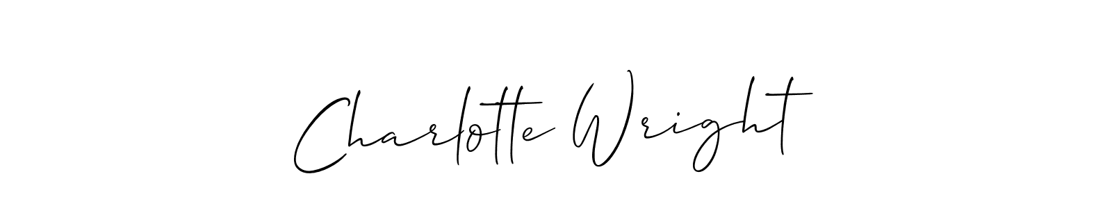 How to Draw Charlotte Wright signature style? Allison_Script is a latest design signature styles for name Charlotte Wright. Charlotte Wright signature style 2 images and pictures png